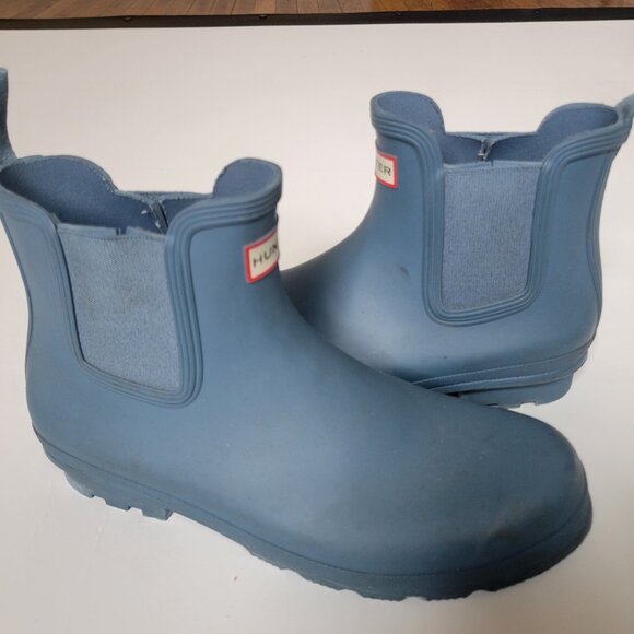 Men\'s Size 11 Blue Short Hunter Rain Boots